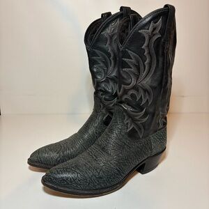 Dan Post 16746 Mens Grey Black Red Leather Cowboy Boots Size 9 D Western Wear